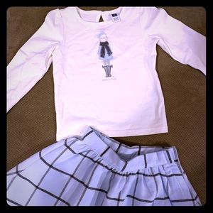 Janie and Jack skirt and top